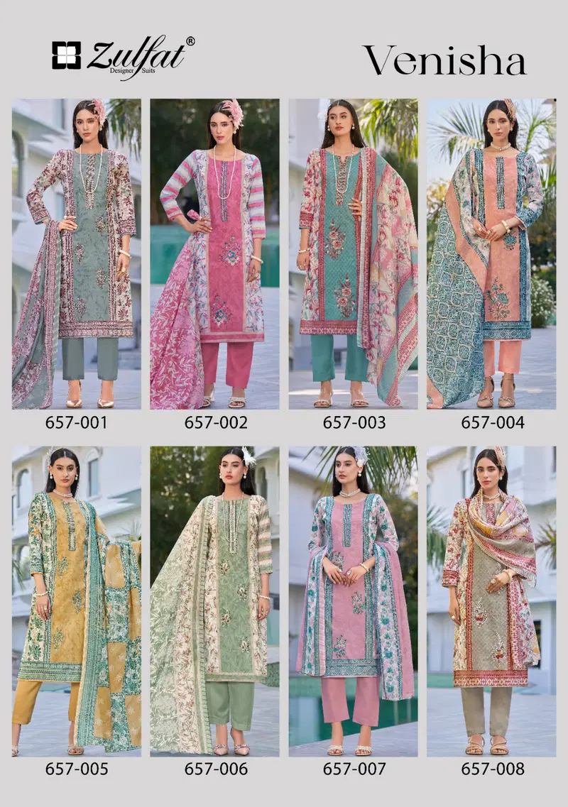 Venisha By Zulfat Cotton Printed Wholesale Dress Material In India